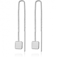 STERLING SILVER 925 CHAIN EARRINGS PAIR
