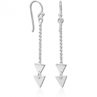 STERLING SILVER 925 CHAIN EARRINGS PAIR
