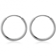 STERLING SILVER 925 HOOP EARRINGS 10MM