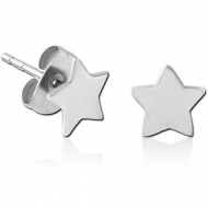 STERLING SILVER 925 EAR STUDS PAIR - SMALL STAR