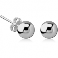 STERLING SILVER 925 EAR STUDS PAIR - BALL