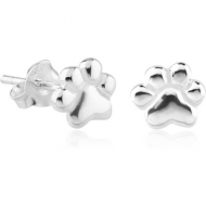 STERLING SILVER 925 EAR STUDS PAIR - PAW