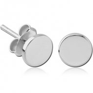 STERLING SILVER 925 EAR STUDS PAIR - CIRCLE