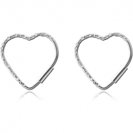 STERLING SILVER 925 EARRINGS - HEART