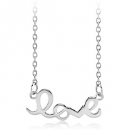 STERLING SILVER 925 NECKLACE WITH PENDANT - LOVE
