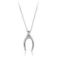 STERLING SILVER 925 NECKLACE WITH PENDANT - WISH BONE