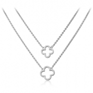 STERLING SILVER 925 NECKLACE WITH JEWELLED PENDANT