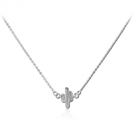 STERLING SILVER 925 NECKLACE WITH PENDANT - CACTUS