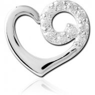 STERLING SILVER 925 JEWELLED PENDANT - HEART