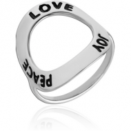 STERLING SILVER 925 RING - LOVE PEACE JOY