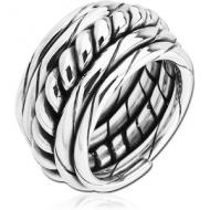 STERLING SILVER 925 RING - SPRING WITH ROPE