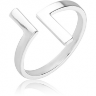 STERLING SILVER 925 RING - OPEN TWO LINES