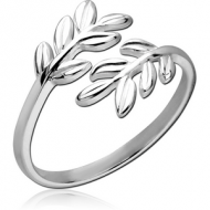 STERLING SILVER 925 OPEN RING - LEAF