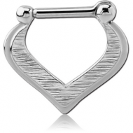 STERLING SILVER 925 HINGED SEPTUM CLICKER PIERCING