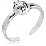 STERLING SILVER 925 TOE RING - LADYBUG