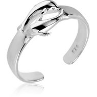 STERLING SILVER 925 TOE RING - DOLPHINS