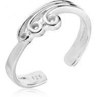 STERLING SILVER 925 TOE RING - WAVE