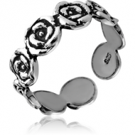 STERLING SILVER 925 TOE RING - ROSES