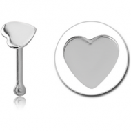STERLING SILVER 925 HEART NOSE BONE PIERCING