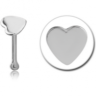 STERLING SILVER 925 HEART NOSE BONE