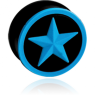 SILICONE RIDGED PLUG WITH 3D STAR