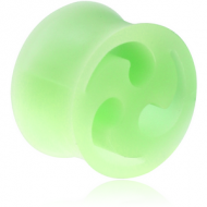 SILICONE DOUBLE FLARED SWIRL CUT OUT PLUG PIERCING
