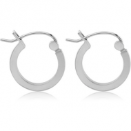 SURGICAL STEEL SQUARE WIRE EAR HOOPS PAIR
