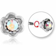 RHODIUM PLATED THREADED ATTACHMENT PIERCING