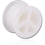 SILICONE DOUBLE FLARED PEACE TUNNEL PIERCING