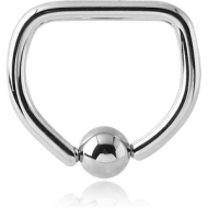 TITANIUM BALL CLOSURE D-RING PIERCING