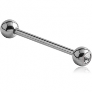 ANODISED TITANIUM JEWELLED BARBELL