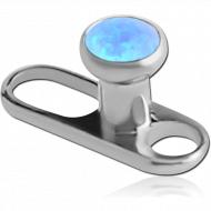 TITANIUM INTERNALLY THREADED DERMAL ANCHOR WITH JEWELLED DISC PIERCING