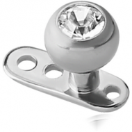 TITANIUM INTERNALLY THREADED DERMAL ANCHOR WITH JEWELLED BALL