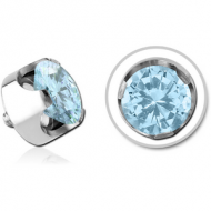 TITANIUM JEWELLED ATTACHMENT FOR 1.6MM INTERNALLY THREADED PINS -CROWN PIERCING