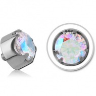 TITANIUM JEWELLED ATTACHMENT FOR 1.6MM INTERNALLY THREADED PINS - CROWN PIERCING