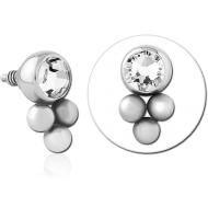 TITANIUM JEWELLED MICRO ATTACHMENT FOR 1.2MM INTERNALLY THREADED PINS