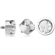 TITANIUM MICRO JEWELLED ATTACHMENT FOR 1.2MM INTERNALLY THREADED PINS -CROWN