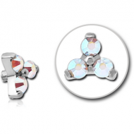 TITANIUM MICRO JEWELLED ATTACHMENT FOR 1.2MM INTERNALLY THREADED PINS PIERCING