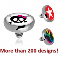 TITANIUM PICTURE DISC FOR 1.6MM INTERNALLY THREADED PINS PIERCING