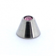 ANODISED TITANIUM JEWELLED MICRO CONE