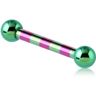 ANODISED TITANIUM TWO TONE MICRO BARBELL WITH BRONZE BALLS PIERCING