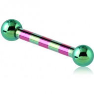 ANODISED TITANIUM TWO TONE MICRO BARBELL WITH BRONZE BALLS