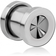 STAINLESS STEEL THREADED TUNNEL WITH CONES PIERCING