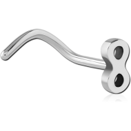 TITANIUM CURVED NOSE STUD