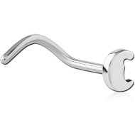 TITANIUM CURVED NOSE STUD