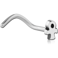 TITANIUM CURVED NOSE STUD