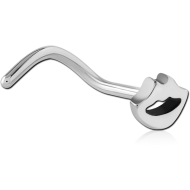 TITANIUM CURVED NOSE STUD
