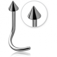 TITANIUM CURVED CONE NOSE STUD PIERCING