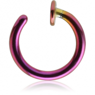 ANODISED TITANIUM OPEN NOSE RING