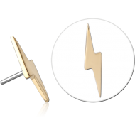 14K GOLD ATTACHMENT TITANIUM THREADLESS PIN